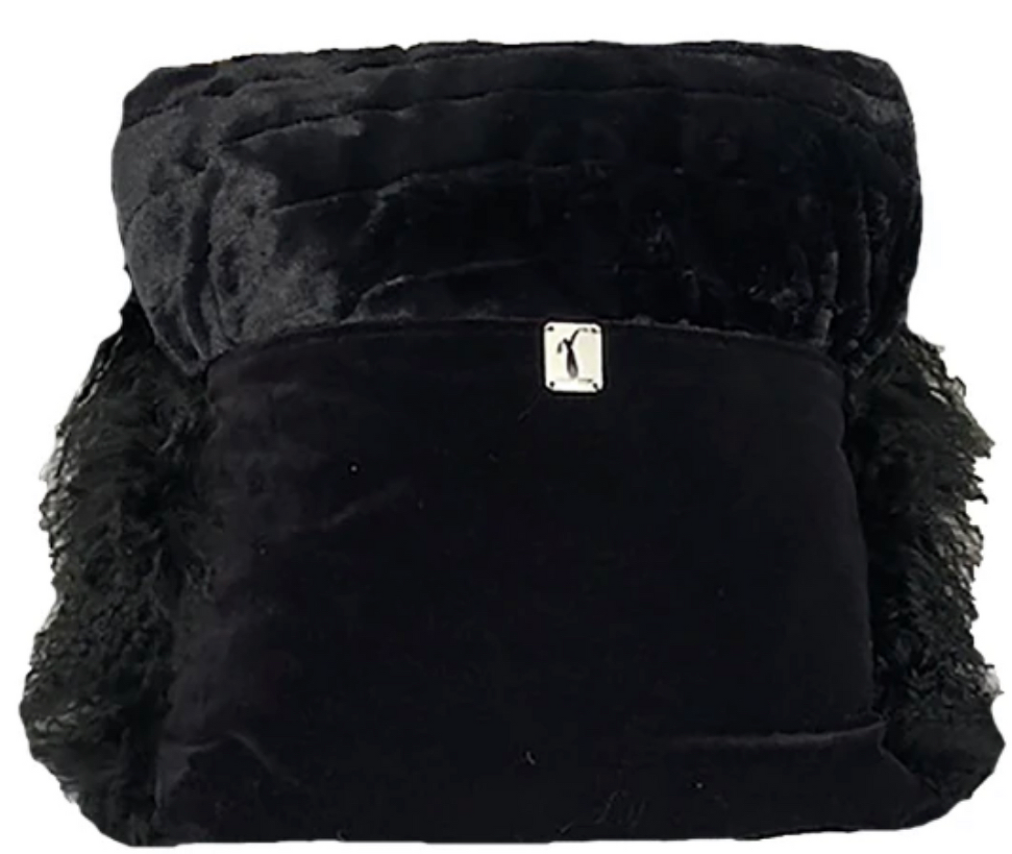 Black Mongolian Wool Pillow Throw & Tuck Throw